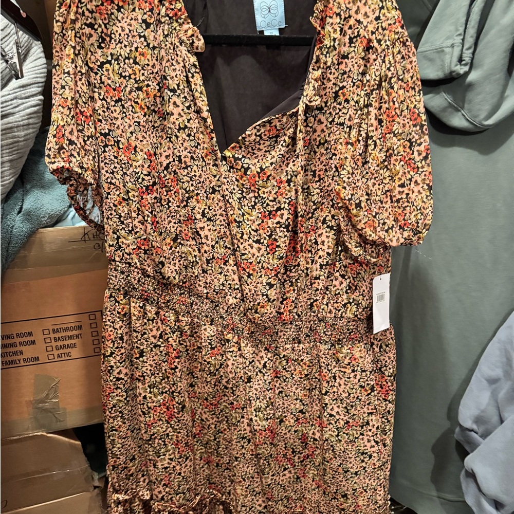 CeCe floral short sleeve dress